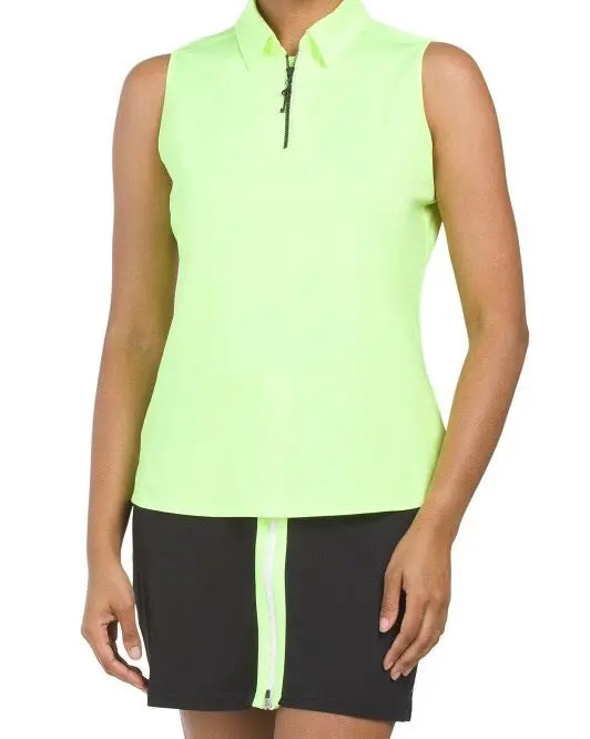 Belyn Key Neon Green Keystone Sleeveless Golf Top – Size L 1