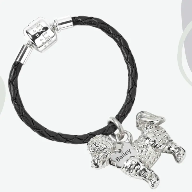 Bichon Frise Silver Keyring 1