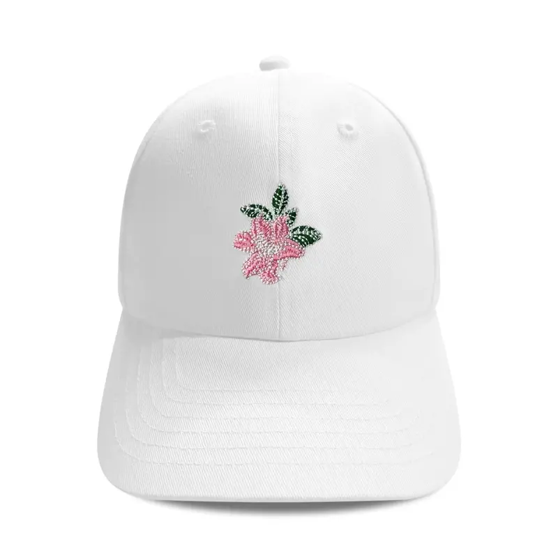 Birdie Girl Azalea Bloom Embroidered Golf Visor 1