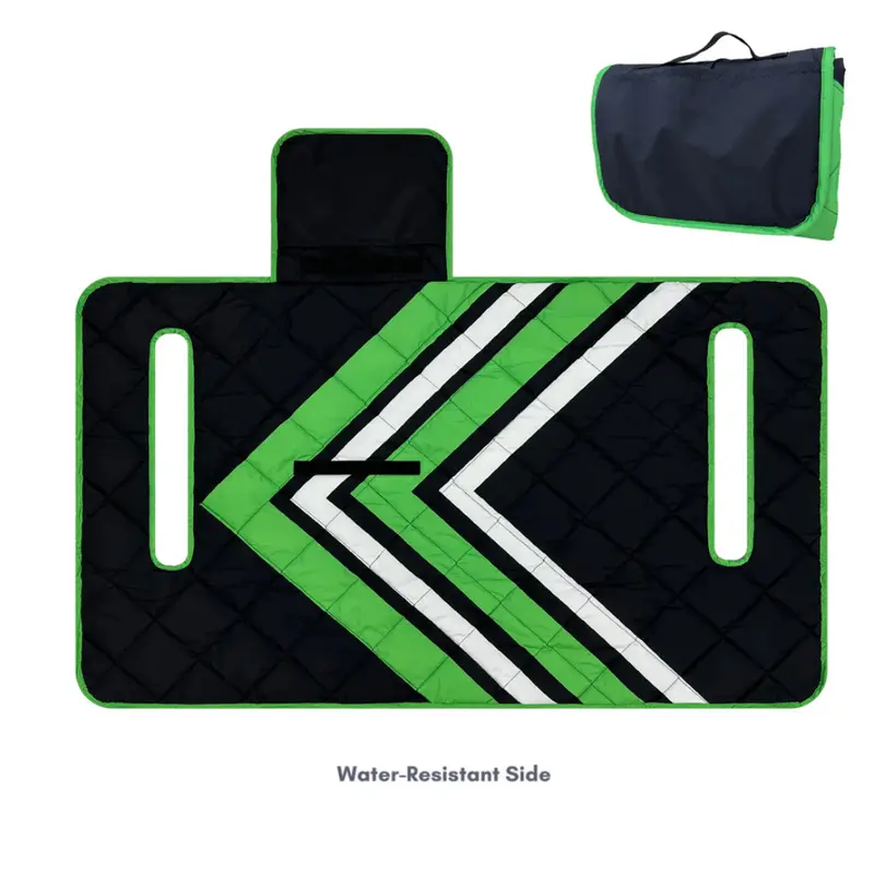 Birdie Girl Green-And-Black Striped Golf Cart Seat Cover 1