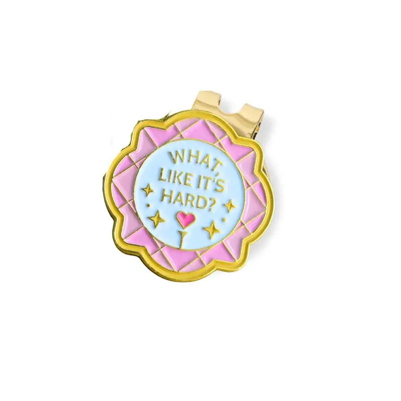 Birdie Girl 'What Like It'S Hard' Ball Marker & Hat Clip Set 1