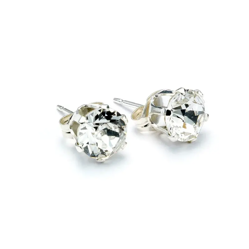 Birthstone Stud Earrings – Sterling Silver With Genuine Gem Accents 3