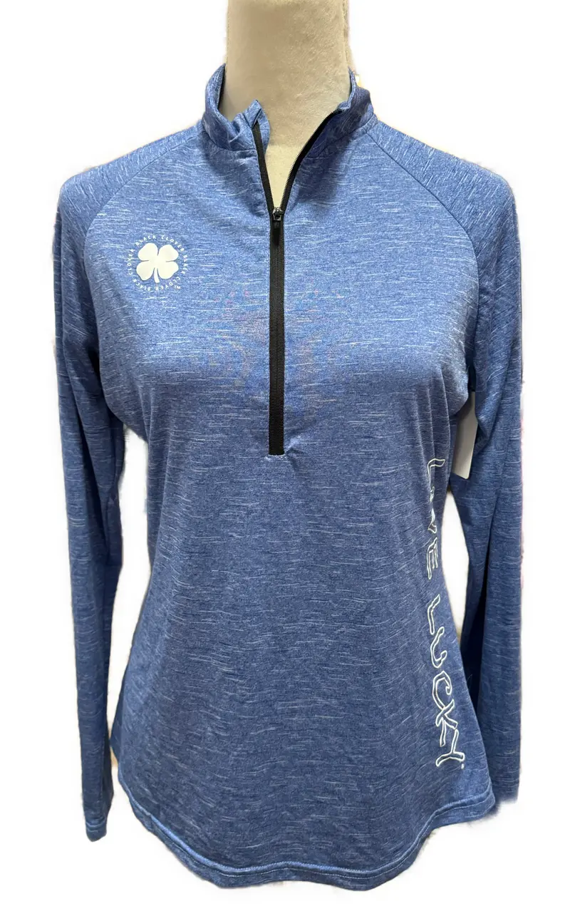 Black Clover Heather Zip-Up Golf Pullover – Women'S Size M 1