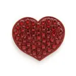 Bonjoc Deep Red Heart-Shaped Golf Ball Marker With Hat Clip 1
