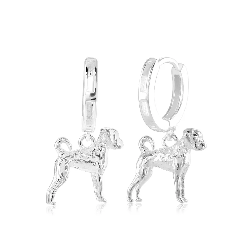 Boxer Silver Earrings - Handcrafted Breed-Themed Dangle Or Stud Pair 1