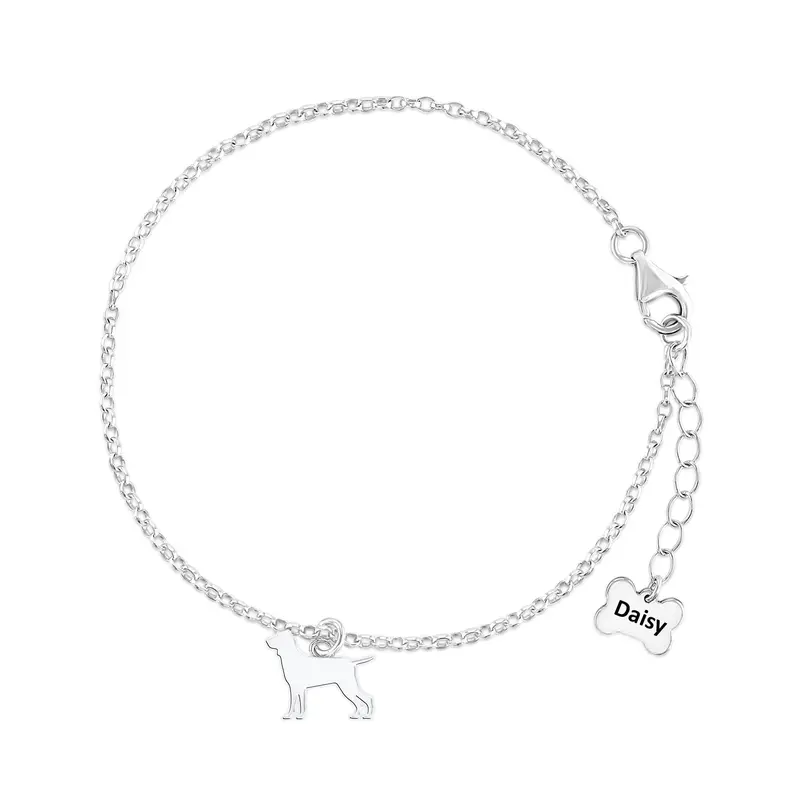 Bracco Italiano Silver Bracelet – Distinctive Silhouette Design 1