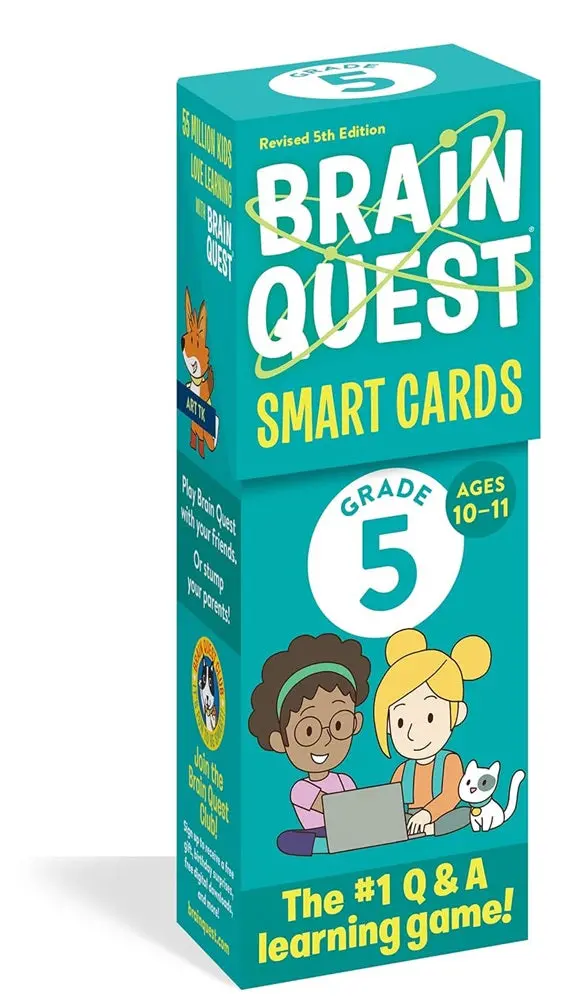 Brain Quest Smart Cards: Grade 5 Review Set – Updated 5Th Edition Core Subject Flashcards Isbn 9781523517305 1