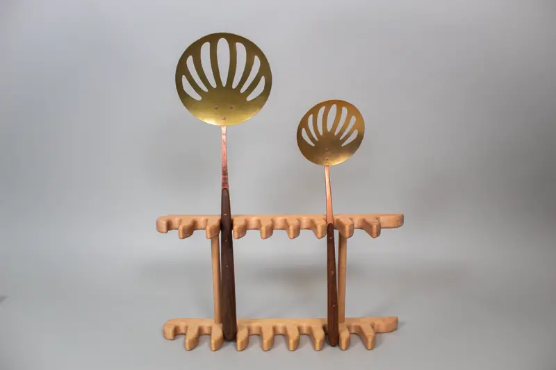 Brass And Copper Kitchen Skimmer Spoon 1