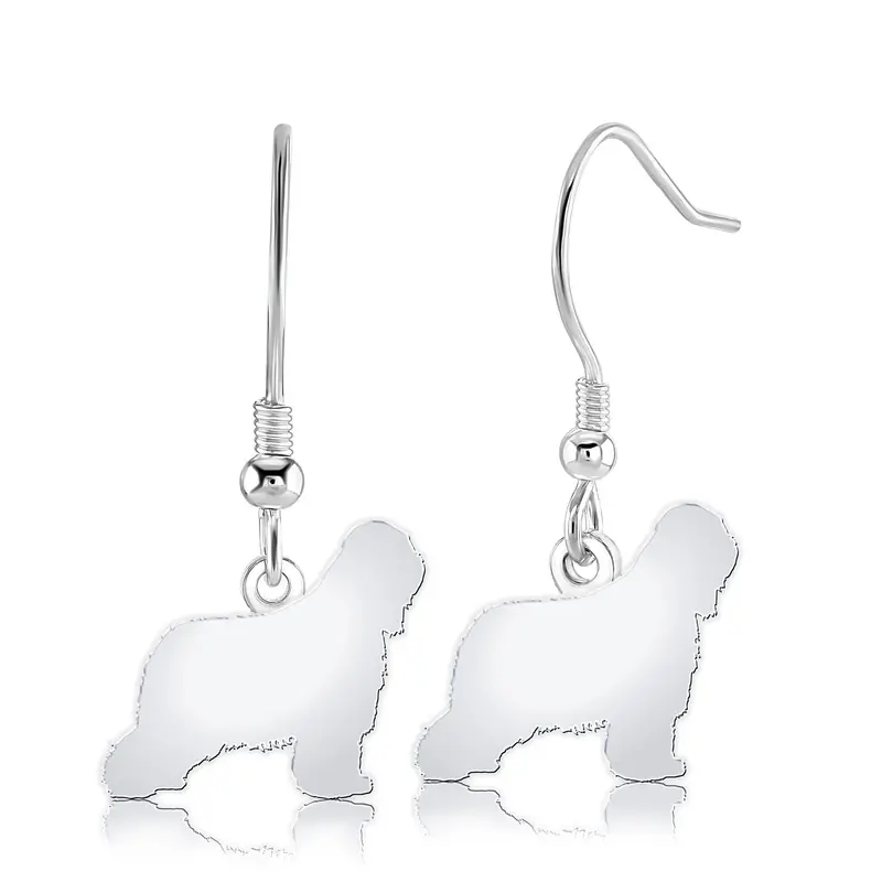 Briard Earrings – Delicate Sterling Silver Dog Profile 1