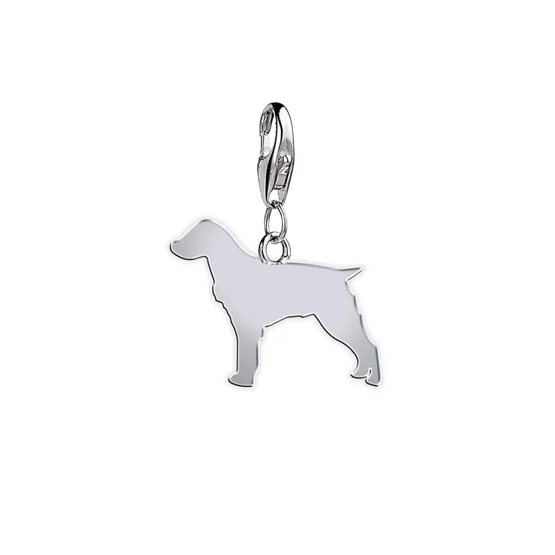 Brittany Spaniel Silhouette Necklace – Delicate Silver 1