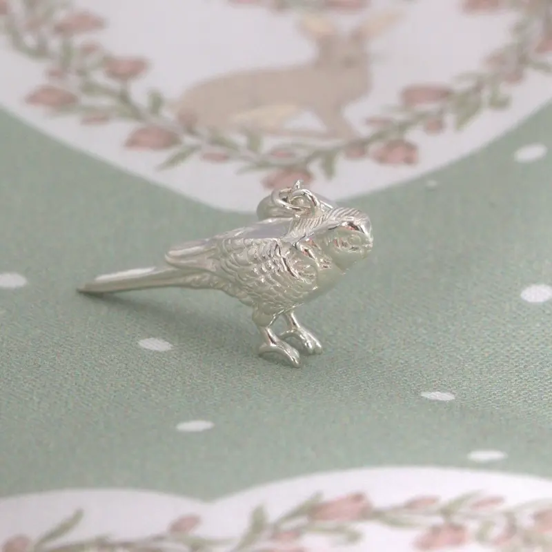 Budgie Charm Crafted In Sterling Silver 1