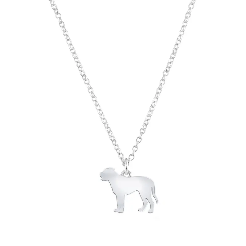 Bullmastiff Pendant Necklace – Tailored Sterling Silver 1