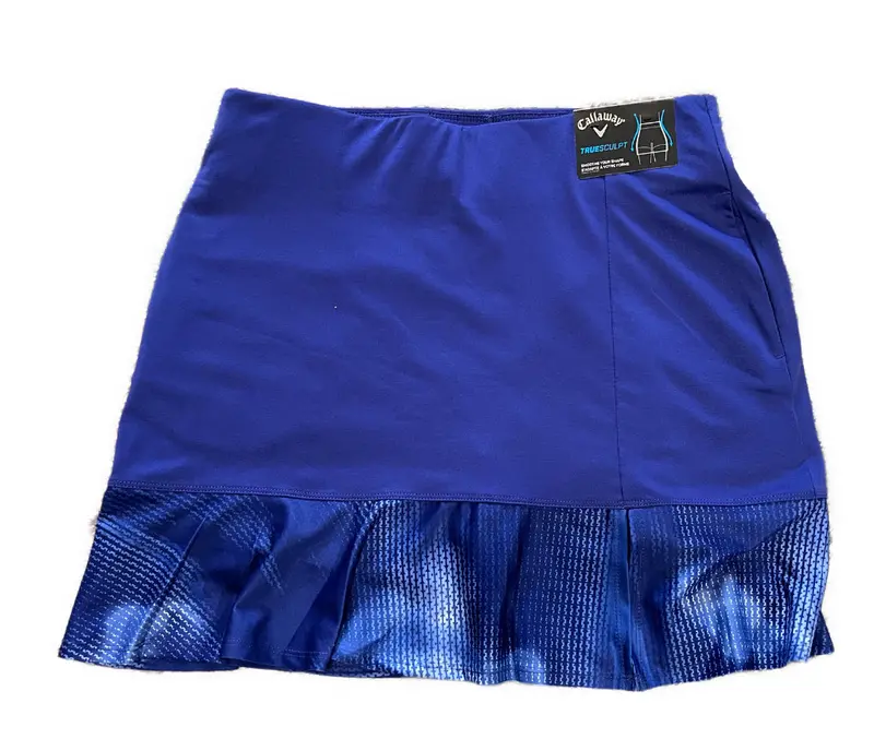 Callaway 16-Inch Blue Ruffled Golf Skort – Size S 1