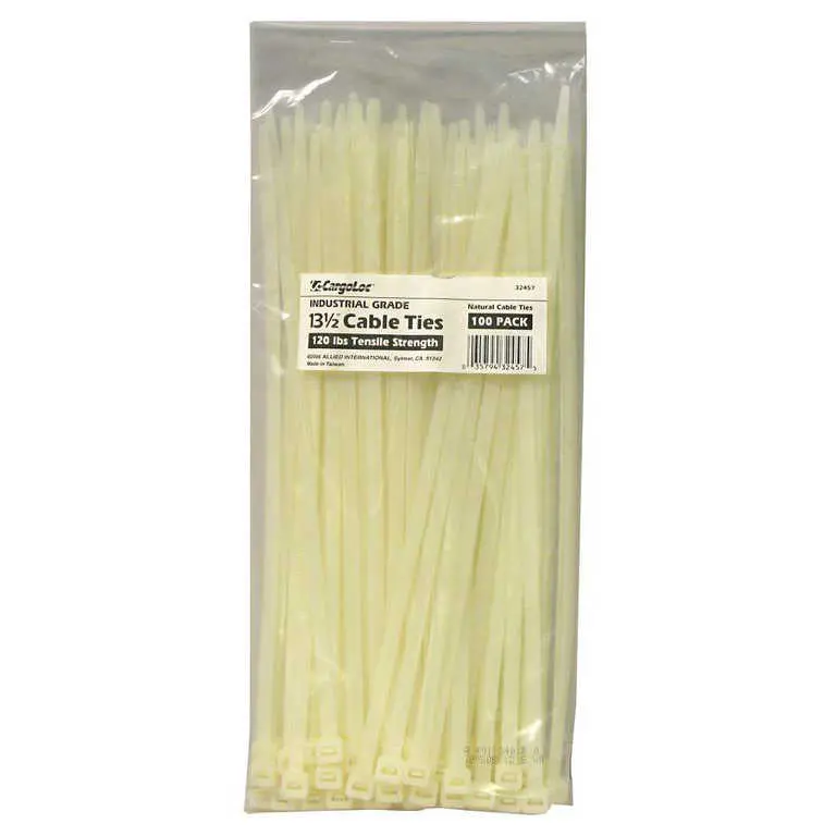 Cargoloc Natural-Tone Cable Ties – 100-Count Pack 1