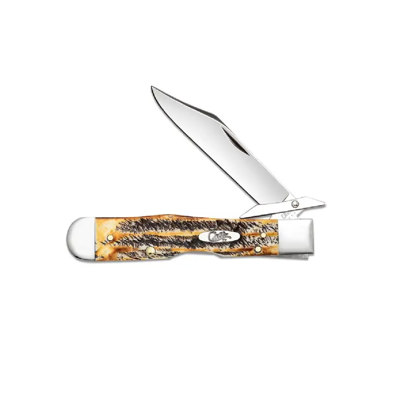 Case 6.5" Bonestag Cheetah Pattern Pocket Knife 1