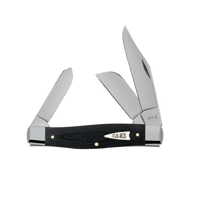 Case Knives Black Micarta Large Stockman Pocket Knife 1