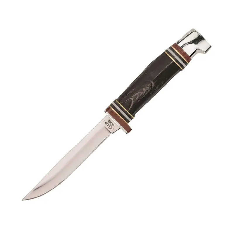 Case Knives Buffalo Horn Hunter Folding Knife With Leather Sheath 1