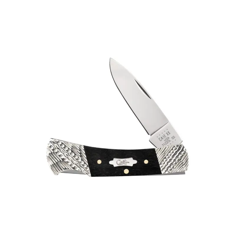 Case Knives Ebony Wood Lockback Pocket Knife – Handcrafted Bolster 1