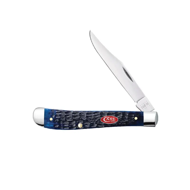 Case Knives Rogers Jig Navy Blue Bone Slimline Trapper 1