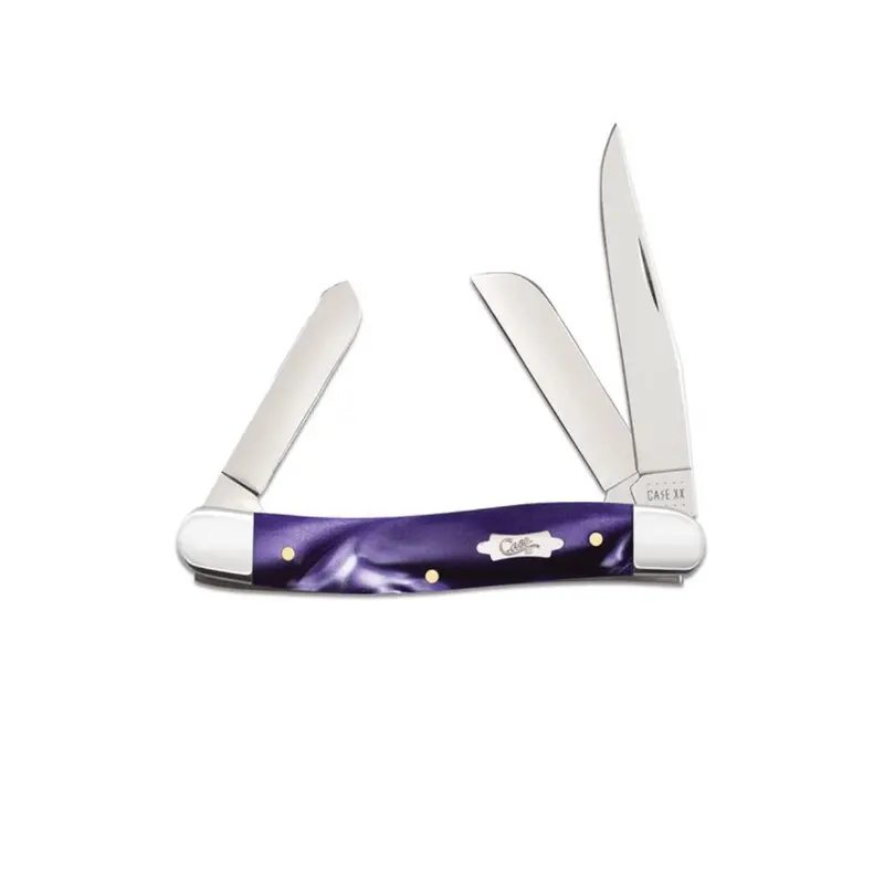 Case Medium Stockman Pocket Knife – Wicked Purple Kirinite Handle 1