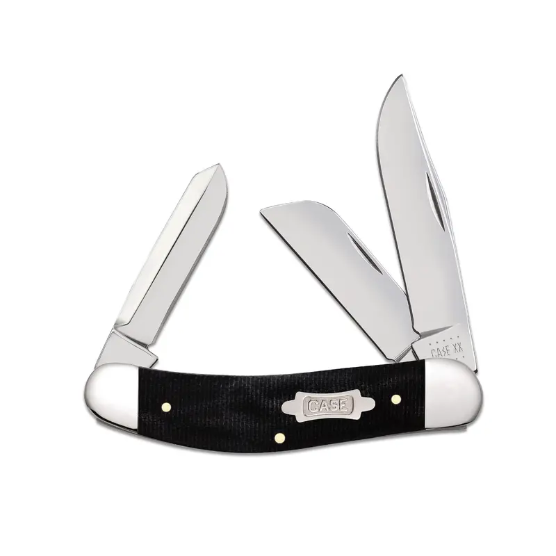 Case Sowbelly Folding Knife – Black Canvas Laminate Handle 1