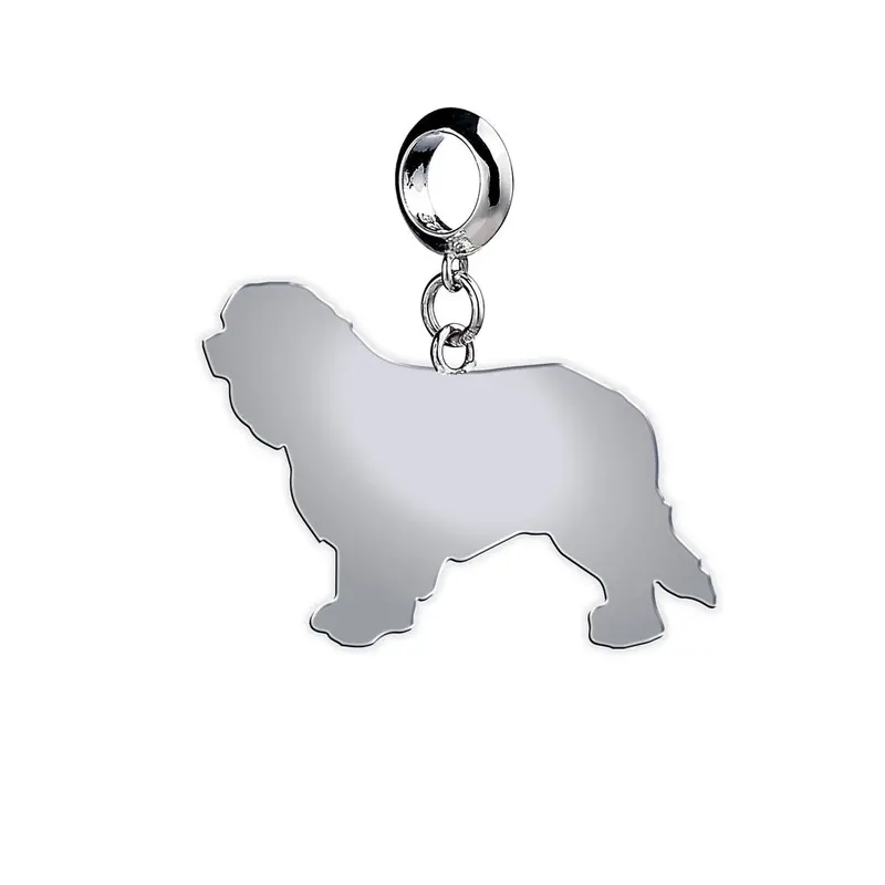 Cavalier King Charles Spaniel Dog Silhouette Charm In Sterling Silver 3
