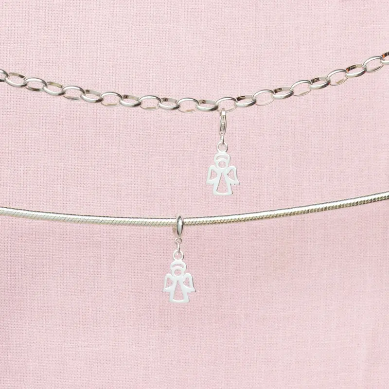 Celestial Angel Charm In Sterling Silver 1
