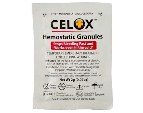 Celox Hemostatic Granules – 2G Clotting Agent Packets 1