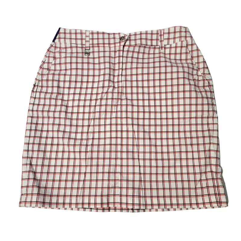 Chervo Red-White-Blue Plaid Golf Skort - Size S 1
