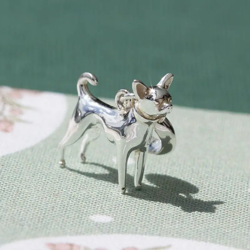 Chihuahua Mini Silver Charm – Tiny But Expressive 1
