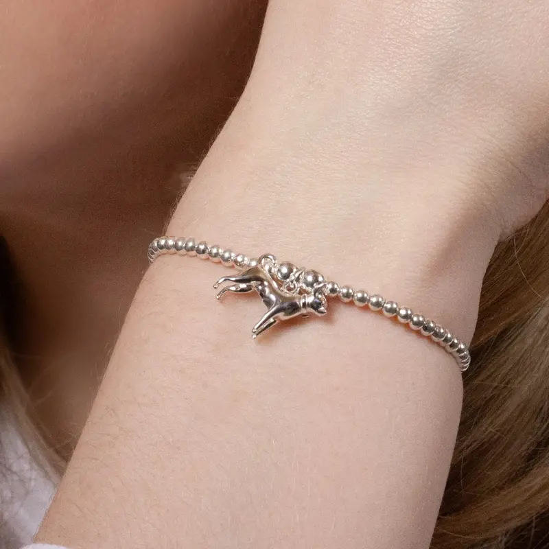 Chihuahua Silver Charm Bracelet – Petite & Personalised 1