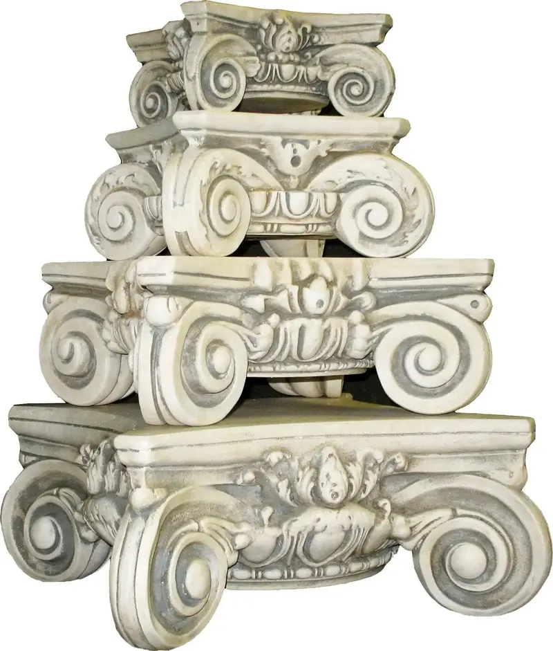 Classical Scroll Column Riser – Ornamental Table Or Statue Base, Multiple Sizes Available 1