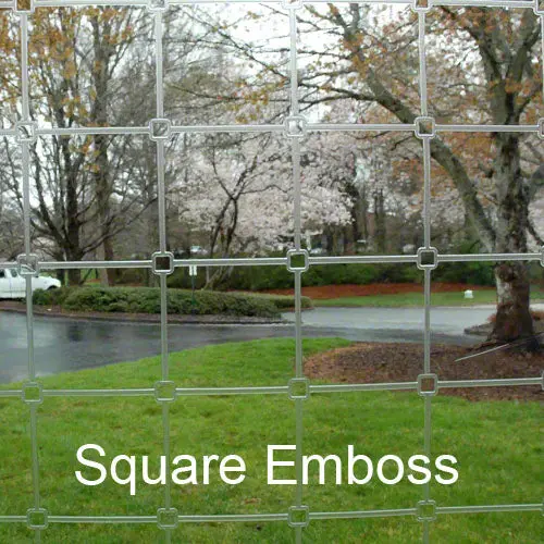 Clear Vinyl Sample Swatch – 20 Mil Square-Embossed Texture 1