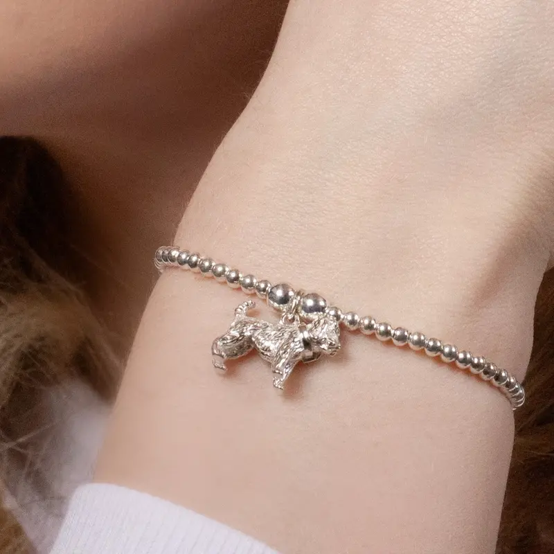 Cockapoo Charm Bracelet – Handcrafted Silver Animal Jewelry 1