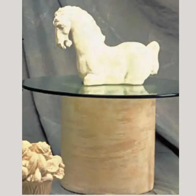 Compact Round Drum Display Pedestal – 16-Inch Height 1