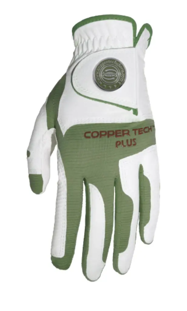 Copper Tech Plus Women'S Golf Glove In Emerald Green – Left Hand, One Size 1