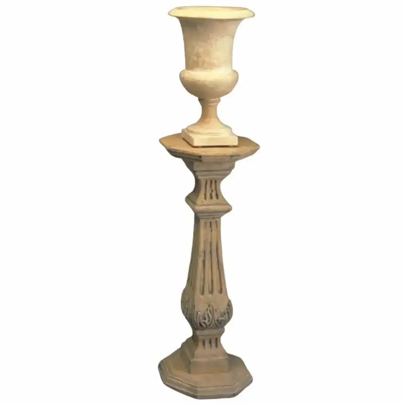 Country French-Style Decorative Pedestal – 35.5-Inch Column Display 1