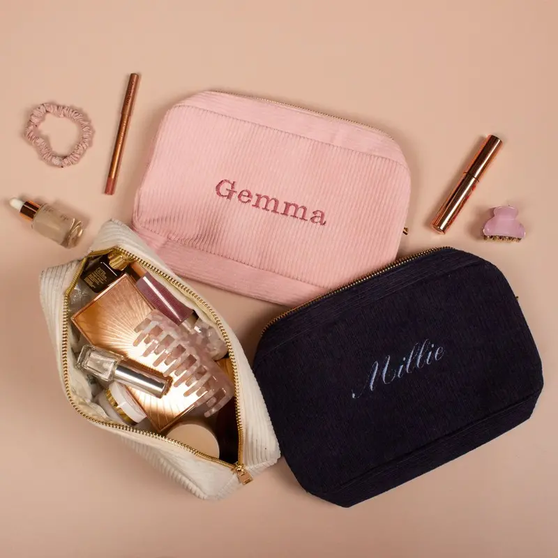 Custom Embroidered Makeup Cosmetics Bag 1