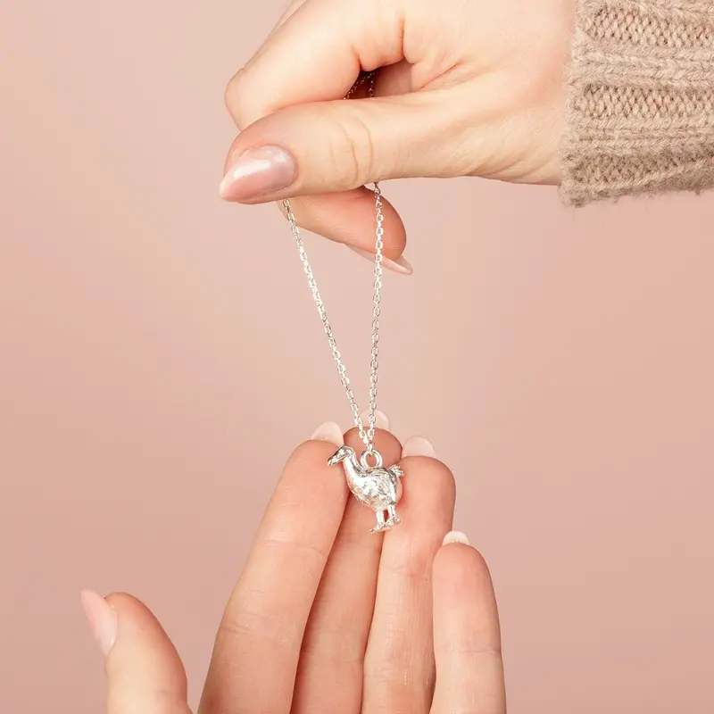 Custom Engraved Dodo Necklace – Fine Sterling Silver 1