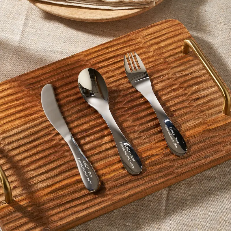 Custom Kids’ Stainless Steel Cutlery Set 1