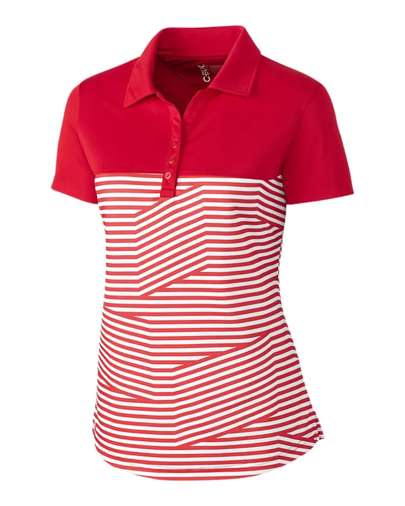 Cutter & Buck Striped Spree Polo For Women – Msp $45 1