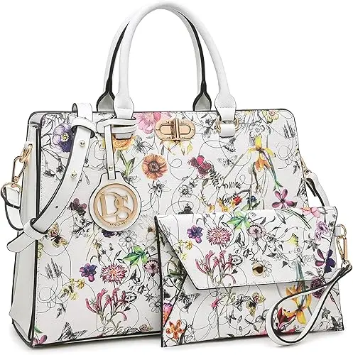 Dasein Women’S Executive Tote Set – Medium Satchel With Top Handle, Detachable Strap & Coordinating Clutch 1