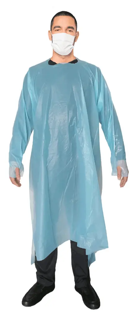 Disposable Fluid-Resistant Isolation Gown 1