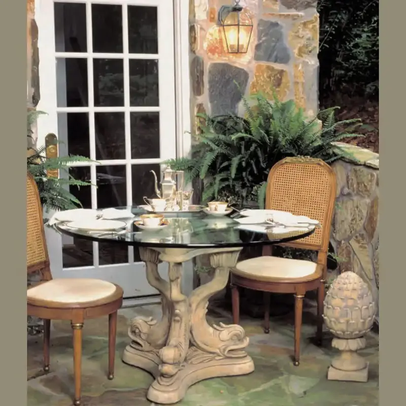 Dolphin Triple Dining Table Base – Oceanic-Themed Structural Base (29 In H) 1