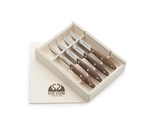 Due Cigni 1896 America Series Steak Knife Set – 4-Piece Premium Dining Set 1