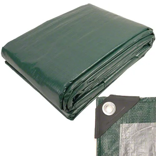 Durable 18 Ft X 24 Ft Green-And-Silver Tarp 1