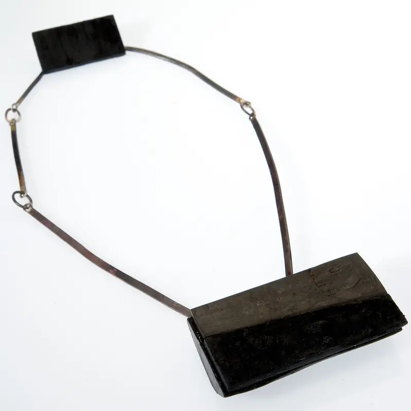 Ebony Wood Pendant Necklace 1