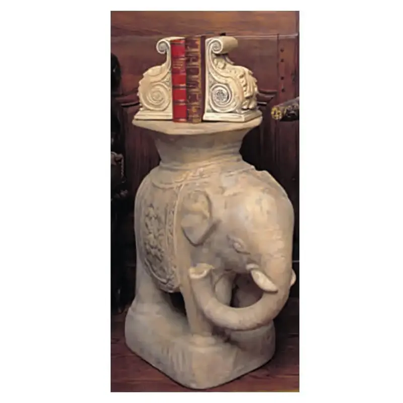 Elephant Side Table Base – Trunk Lifted Toward Right Ear, 21.75" Height 1