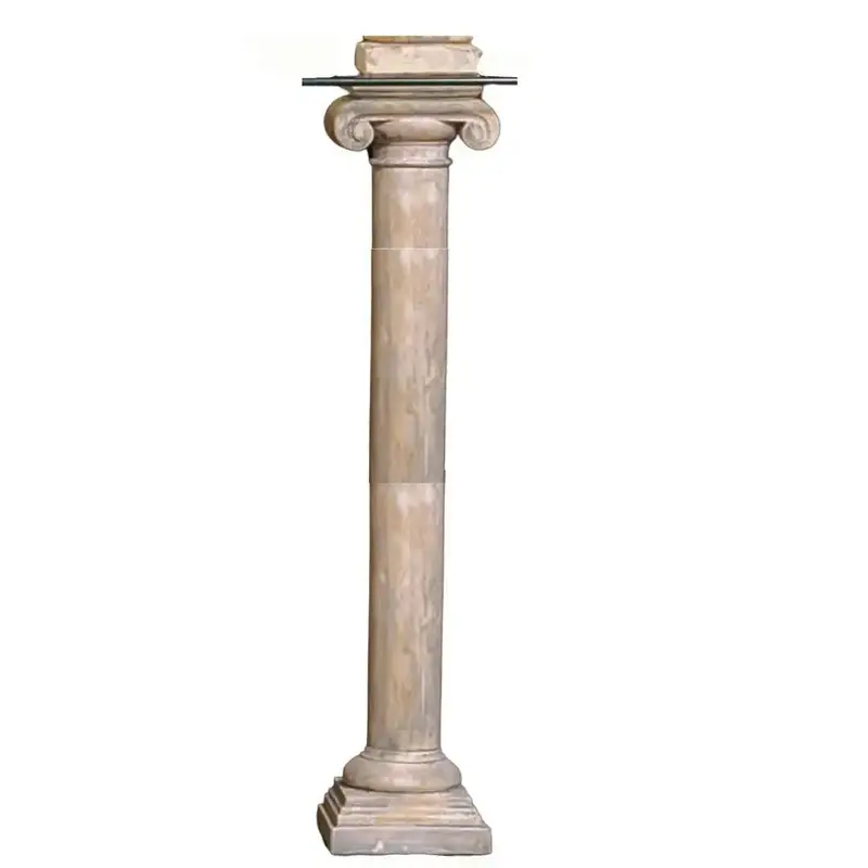 Empire-Style Ionic Capital Column Base For Glass Top – 44-Inch Tall Pedestal Option 1