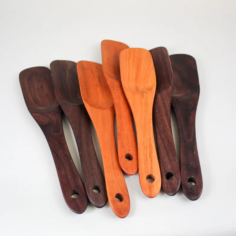 Ergonomic Wooden Spoonula For Cooking And Serving 1